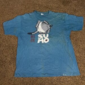 Vintage Crazy Shirts‎ B. Kliban Sumo Cat Blue T-Shirt X-Large